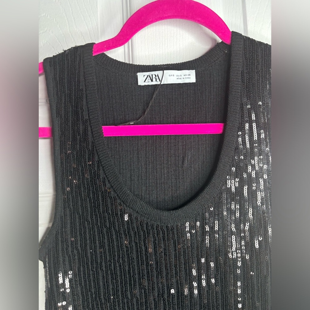 Zara sequins top